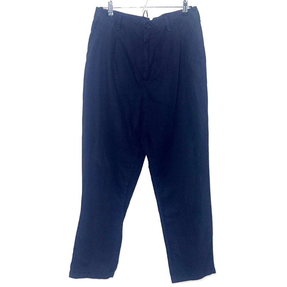 Alex Mill Women's Cotton/Linen Single Pleat Pant - Navy 10